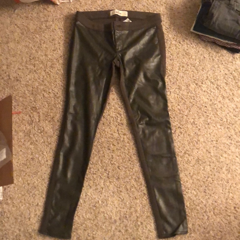 Fake leather Hollister jeggings